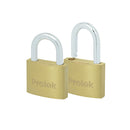 Juego de 2 candados latón gancho corto 40mm Prolok