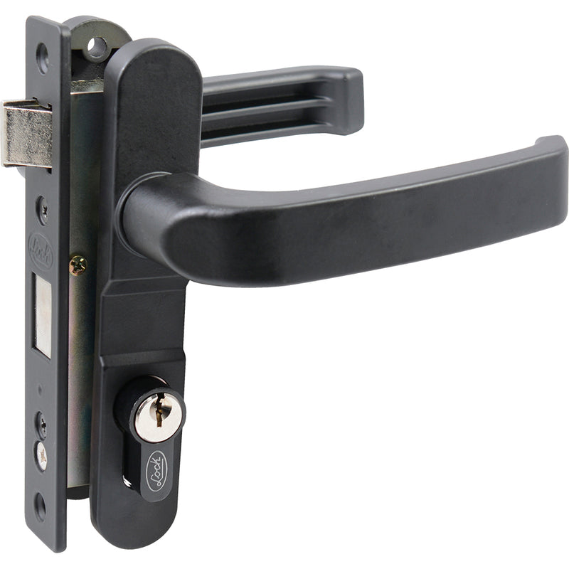 Cerradura para puerta de aluminio color negro Lock