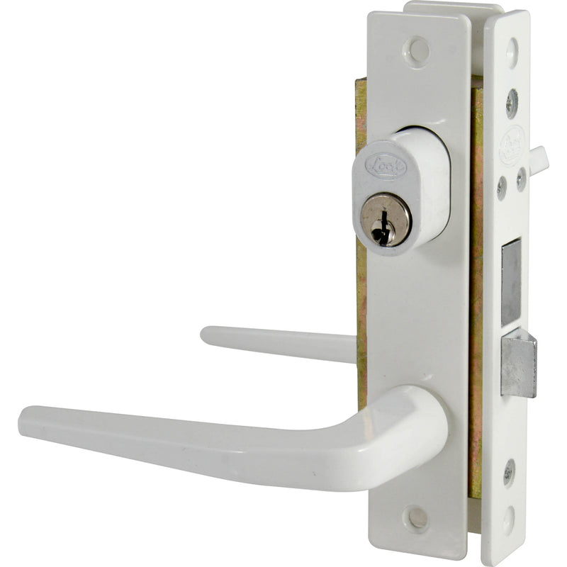 Cerradura aluminio basic doble color blanco Lock