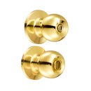 Cerradura de pomo (bola) para baño, latón brillante Lock