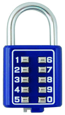 Candado De Combinacion Digital 10 Botones Mod 40 Acabado Azul