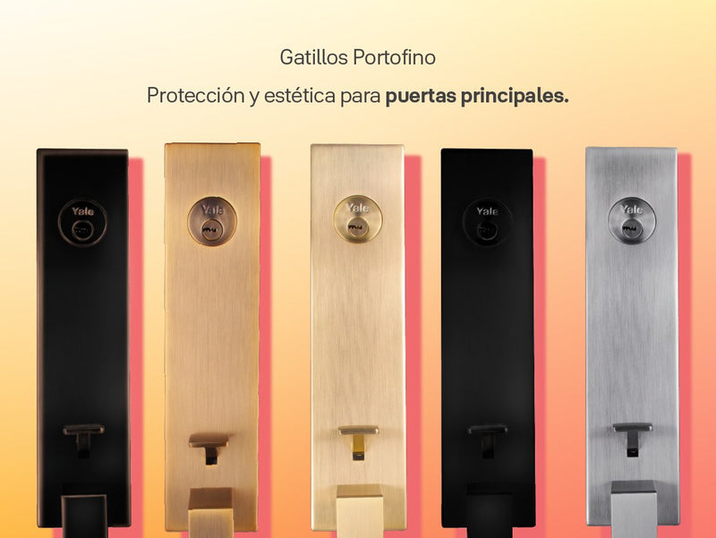 Cerradura De Gatillo Mod Portofino Alta Seguridad Llave-Llave Acabado Negro