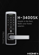 Cerradura Digital Hione Mod H-3400 Acabado Plata