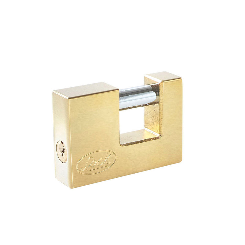 Candado acero cortina llave estándar 70mm latón brillan Lock