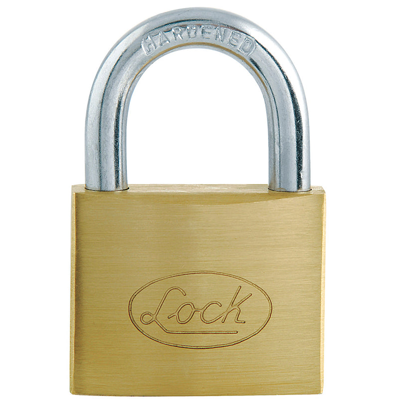 Candado de acero corto llave estándar 50mm latonado Lock
