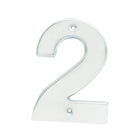 Numero 2 bold 4" cromo satinado Lock