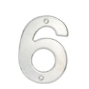 Numero 6 bold 4" cromo satinado Lock