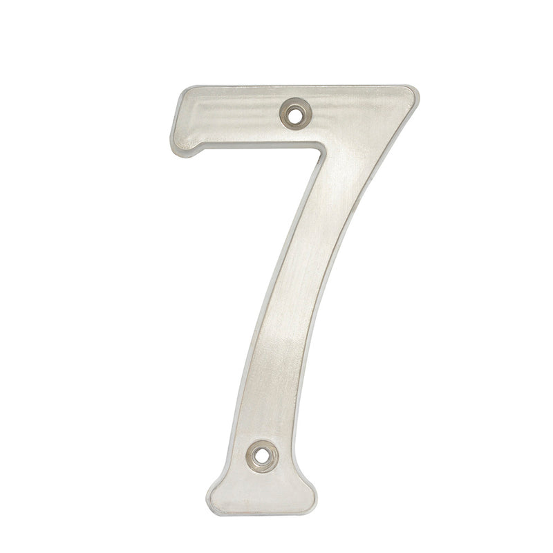 Numero 7 slim 4" cromo satinado Lock
