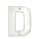 Letra D bold 4" cromo satinado Lock