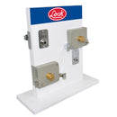 EXHIBIDOR CON CERRADURAS DE SOBREPONER Y DE BARRA, 4 PIEZAS LOCK