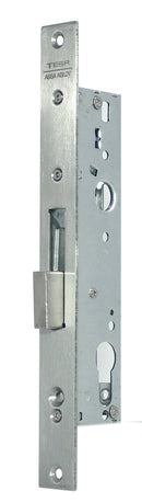 Cerradura de embutir para Perfil Angosto Mod 2211C Cerrojo Sin Cilindro Acabado Acero Inox