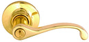 Cerradura Manija Mod Flare Baño Acabado Latón Brillante