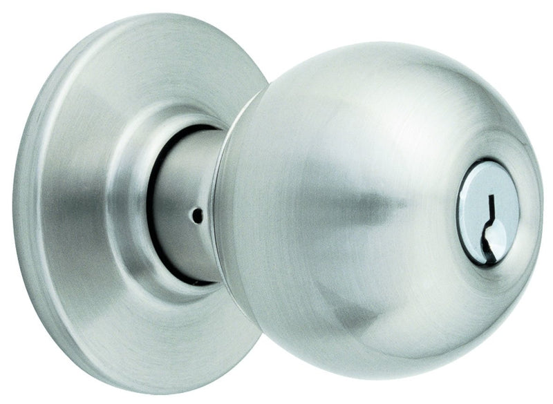 Cerradura De Perilla Mod Ball Institucional UL Backset 70Mm Aula Acero Inox