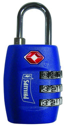 Candado De PlAS-tico De Combinacion Ajustable Mod TSAP 3 Color Azul