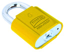 Candado Metalico 40 Mm Mod 6 Color Amarillo Gancho Corto