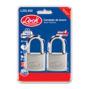Candado acero largo llave estándar 2pzs cromo satinado Lock - Axa Lock Center