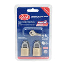 Candado para cortina de latón llave estándar 2pzs 25mm Lock - Axa Lock Center