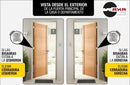 Cerradura De Sobreponer De Barra Mod AS-775 Acabado Cromo Llave De Puntos - Axa Lock Center
