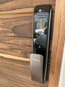 Cerradura Digital Hione Push Pull - Reconocimiento facial Mod H-7070 Acabado Gris - Axa Lock Center