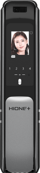 Cerradura Digital Hione Push Pull - Reconocimiento facial Mod H-7070 Acabado Gris - Axa Lock Center