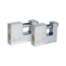 JUEGO DE 2 CANDADOS PARA CORTINA 80 MM, CROMO SATINADO, LLAVE ESTÁNDAR LOCK - Axa Lock Center