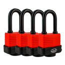 JUEGO DE 4 CANDADOS IMPERMEABLES LARGOS 40 MM, LLAVE ESTÁNDAR LOCK - Axa Lock Center
