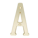 Letra A slim 4" latón brillante Lock - Axa Lock Center