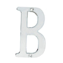 Letra B slim 4" cromo satinado Lock - Axa Lock Center