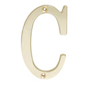 Letra C slim 4" latón brillante Lock - Axa Lock Center