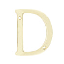 Letra D slim 4" latón brillante Lock - Axa Lock Center