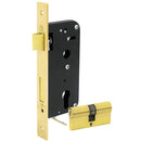 Mecanismo de embutir llave estándar latón brillante Lock - Axa Lock Center