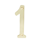 Numero 1 slim 4" latón brillante Lock - Axa Lock Center