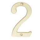 Numero 2 slim 4" latón brillante Lock - Axa Lock Center