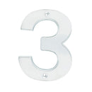 Numero 3 bold 4" cromo satinado Lock - Axa Lock Center
