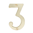 Numero 3 slim 4" latón brillante Lock - Axa Lock Center