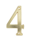 Numero 4 slim 4" latón brillante Lock - Axa Lock Center