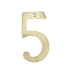 Numero 5 slim 4" latón brillante Lock - Axa Lock Center