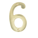 Numero 6 slim 4" latón brillante Lock - Axa Lock Center