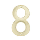Numero 8 slim 4" latón brillante Lock - Axa Lock Center