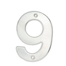 Numero 9 bold 4" cromo satinado Lock - Axa Lock Center