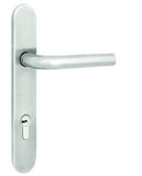 Placa Perfil Angosto Manija-Manija Mod Vector Acabado Acero Inox Sin Cilindro - Axa Lock Center